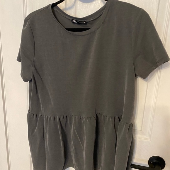 ZARA peplum short sleeve shirt - Picture 1 of 1